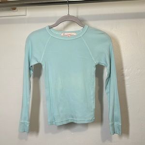Juicy Couture Baby Girl Ribbed Tiffany Baby Blue Long Sleeve Size 10 (girls)